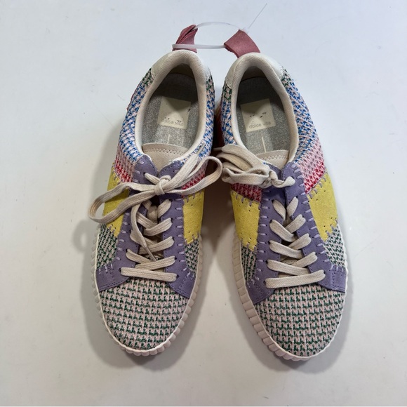Dolce Vita Dolley Platform Sneaker Pastel Pink Purple Yellow Green Sz 8.5 - Picture 2 of 7